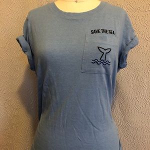 Save the sea pocket tee